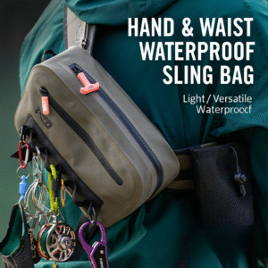 wfs-m-1-1 Waterproof Fishing Sling Bag – Compact Multi-Purpose Shoulder Pack for Lures & Gear