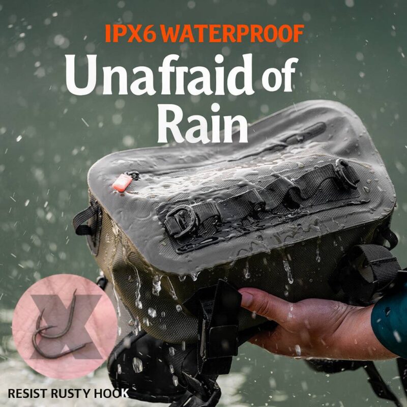 wfs-m-2-1 Waterproof Fishing Sling Bag – Compact Multi-Purpose Shoulder Pack for Lures & Gear