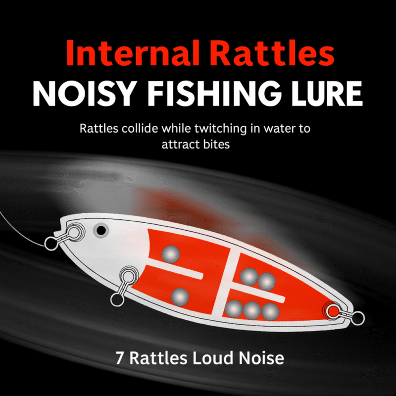 m-3-1 Walk-the-Dog Floating Pencil Bait - Topwater Lure with Treble Hooks