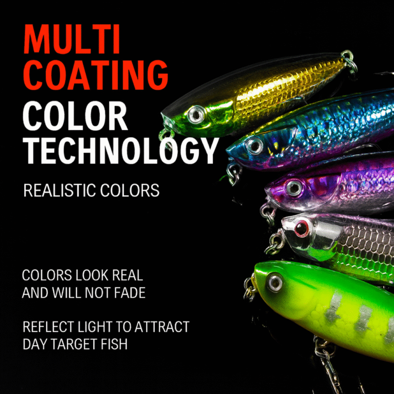 m-4-1 Walk-the-Dog Floating Pencil Bait - Topwater Lure with Treble Hooks