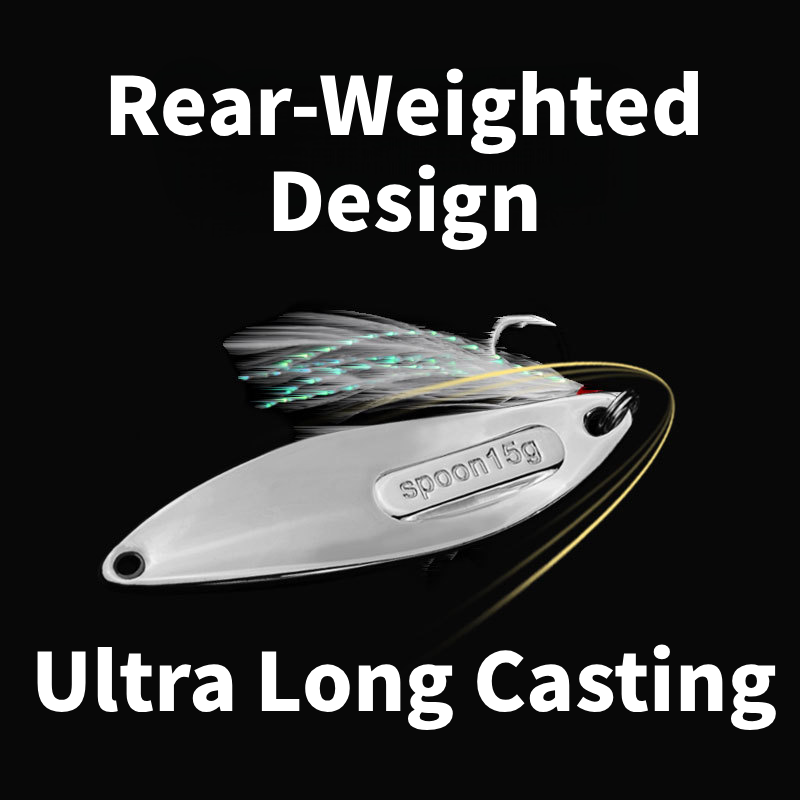 msl-m-2-1 Viper Metal Spoon Lures – Long Casting, Treble Hook Design