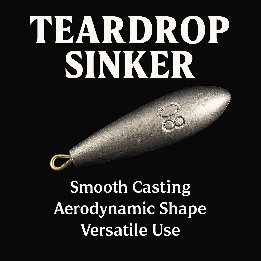 tdl-m-1 Tear Drop Lead Sinkers with Swivel – 5 pcs Pack for Surf & Bottom Fishing